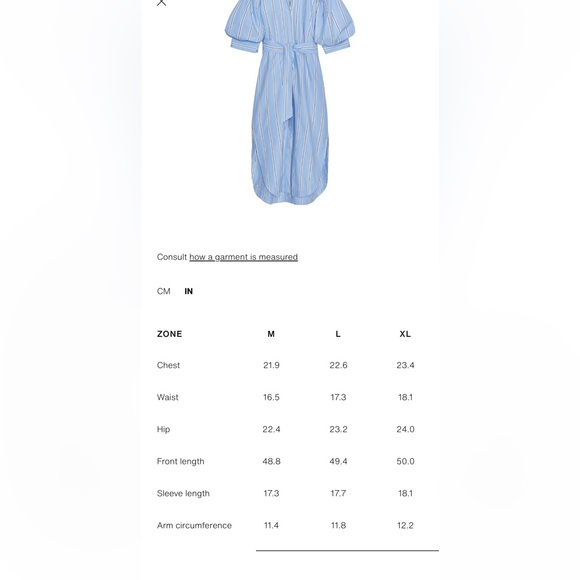 Zara Light Blue Striped Midi Dress - Picture 8 of 9